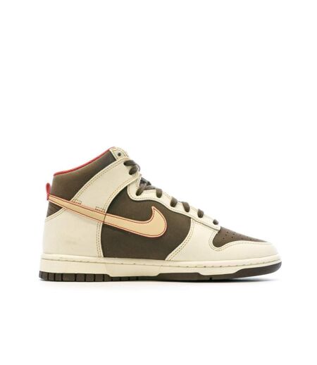 Baskets écru/marron homme nike dunk high retro