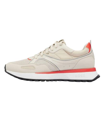 Mens Jonah Running Trainers Beige Boss