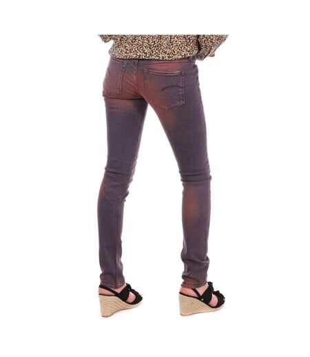 Jean Skinny Rouge délavé Femme G-Star 3301 - W26-L32