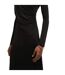 Robe Portefeuille Manches Longues Eular Surplice Femme Noir Boss-4