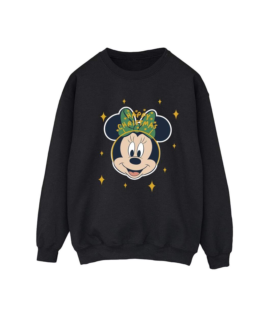 Disney Sweatshirt Happy Christmas Minnie Mouse Femme/Ladies (Noir) - UTBI29294-1