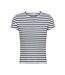 T-shirt marinière blanc femme tommy jeans slim essential - l-1