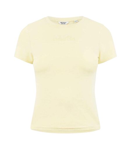 T-shirt Motif/style Brodé Femme Jaune Beurre Jack Wills
