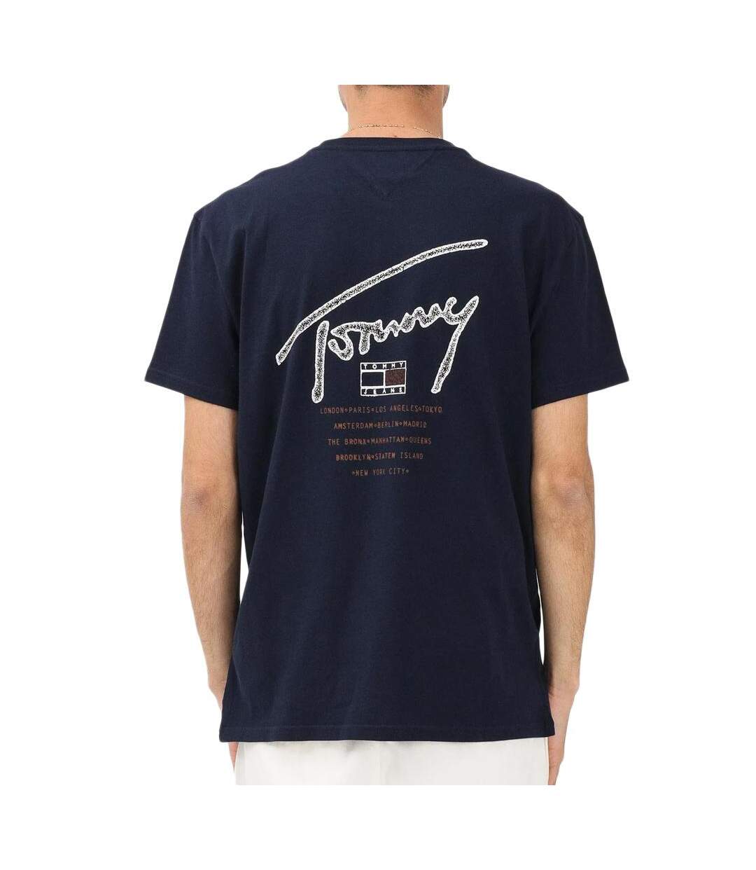 T-Shirt marine homme tommy hilfiger backpri-2