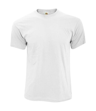 Fruit Of The Loom Mens Screen Stars Original Full Cut Short Sleeve T-Shirt (White)