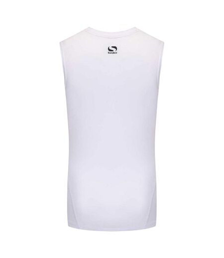 Mens Performance Sleeveless Base Layer Top White Sondico