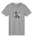 Mens Monogram T-shirt Grey Calvin Klein-1