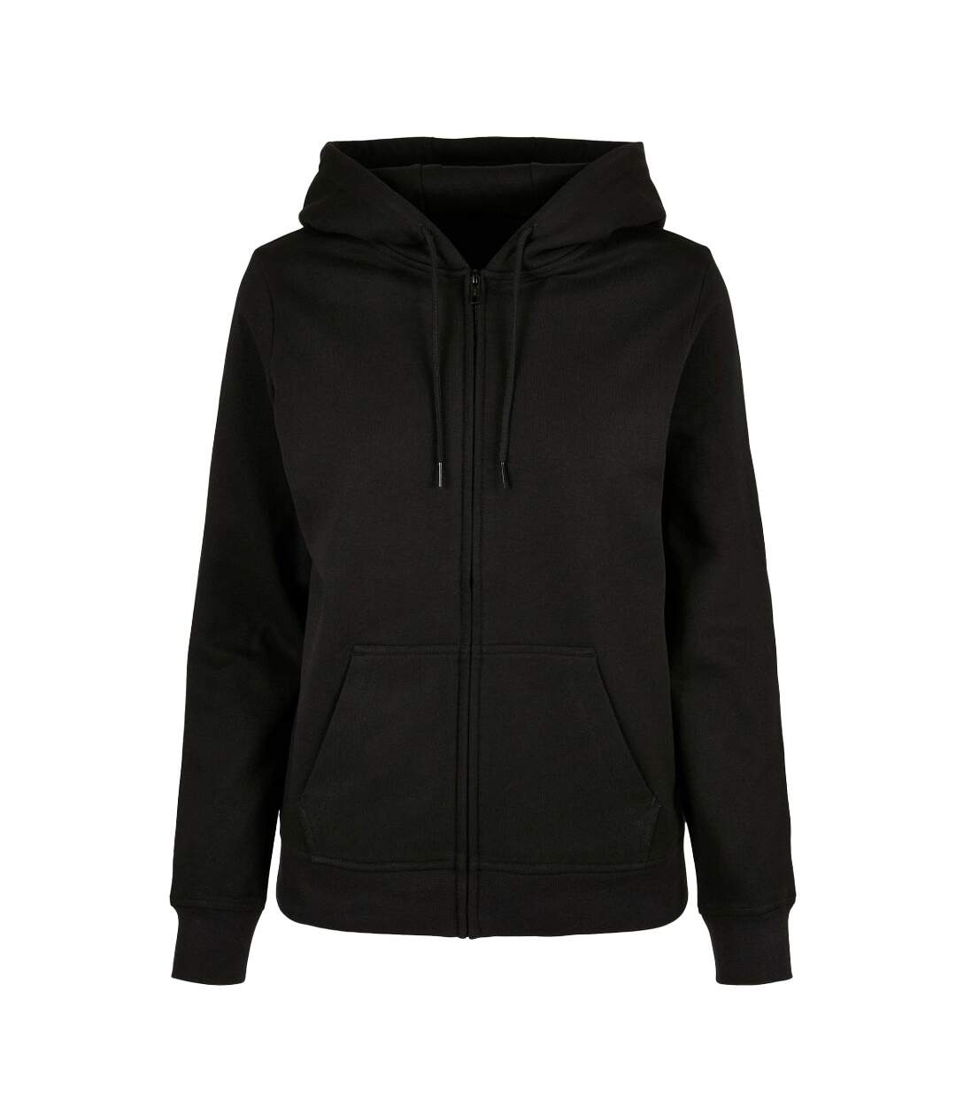 Veste À Capuche Zippée Pour Femmes Et Hommes Noir Build Your Brand-1