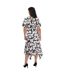 Robe mi-longue manches bouffantes abriee femme noir Ted Baker-2