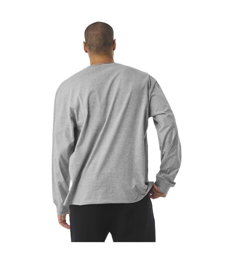 T-shirt Manches Longues Adulte Gris Clair Chiné Bella + Canvas