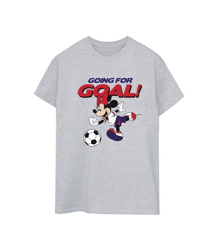 Disney Womens/Ladies Minnie Mouse Going For Goal - T-shirt boyfriend en coton (Gris sportif) - UTBI38663