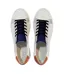 Mens Levia Leather Flat Trainers White Grey Loyalti-4