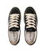 Mens Leather Low Cut Trainers Black Off White Belier-4
