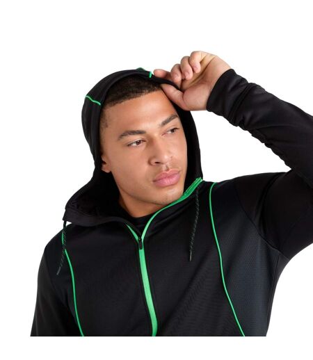 Umbro Mens Pro Training Full Zip Hoodie (Black/Andean Toucan)