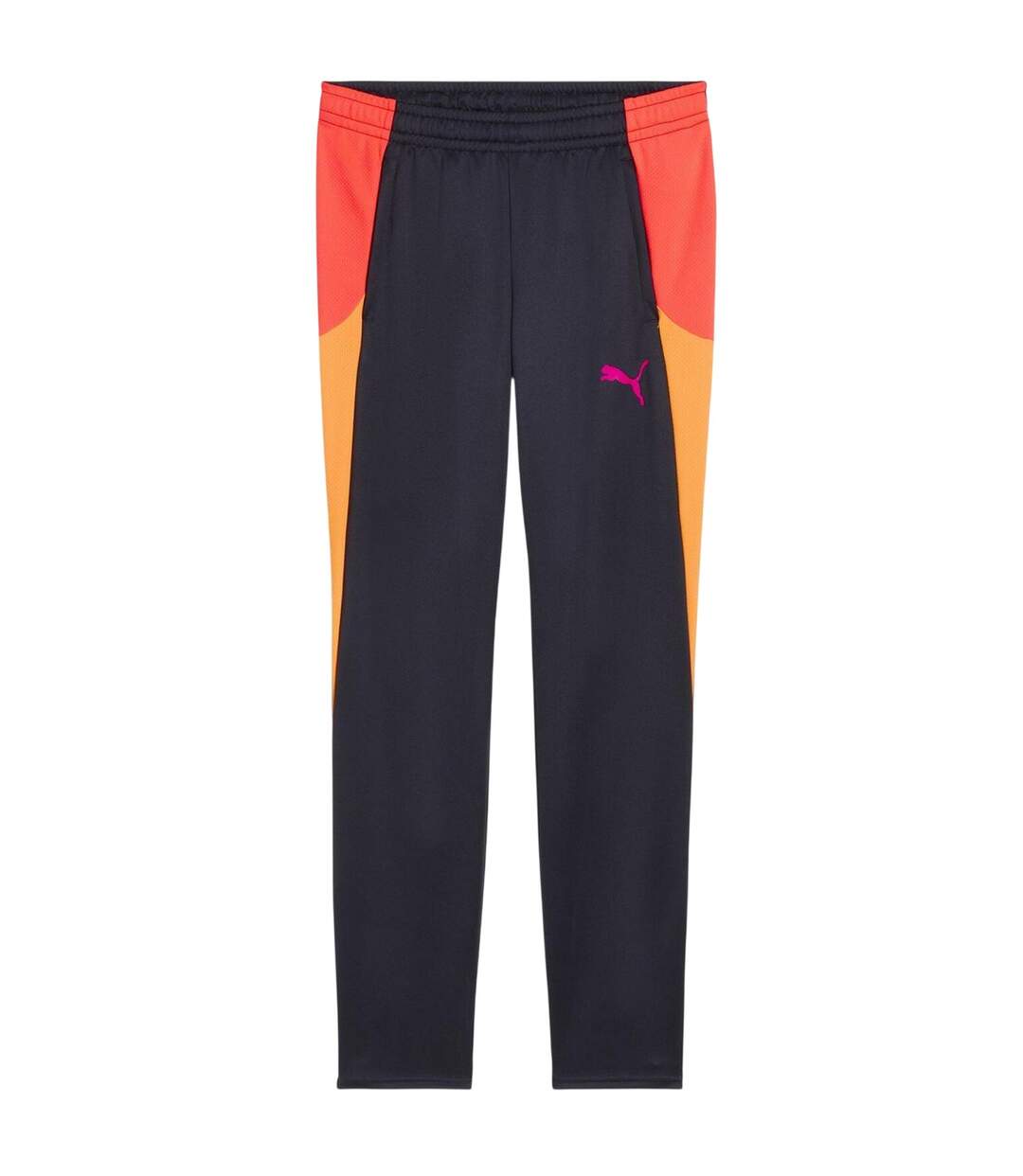 Womens/ladies Colour Block Tracksuit Bottoms Navy Orange Puma-1