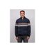Pull chenille col camionneur zippé rayures LATORIA-1