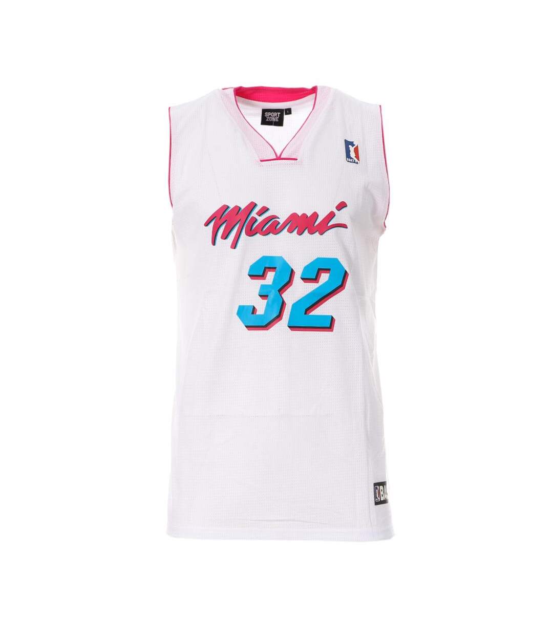 Miami Maillot de basket Blanc/Rose/Bleu Homme Sport Zone SEPL1004 - L-1