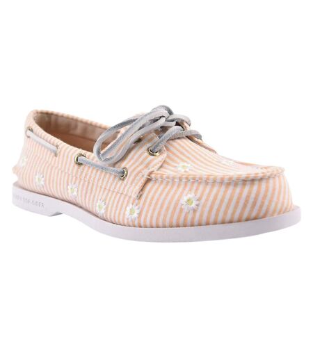 Chaussures Bateau Authentic Original Femme Blanc Orange Sperry