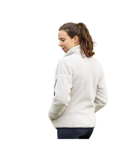 Womens/ladies teddy fleece jacket frosted steel Coldstream