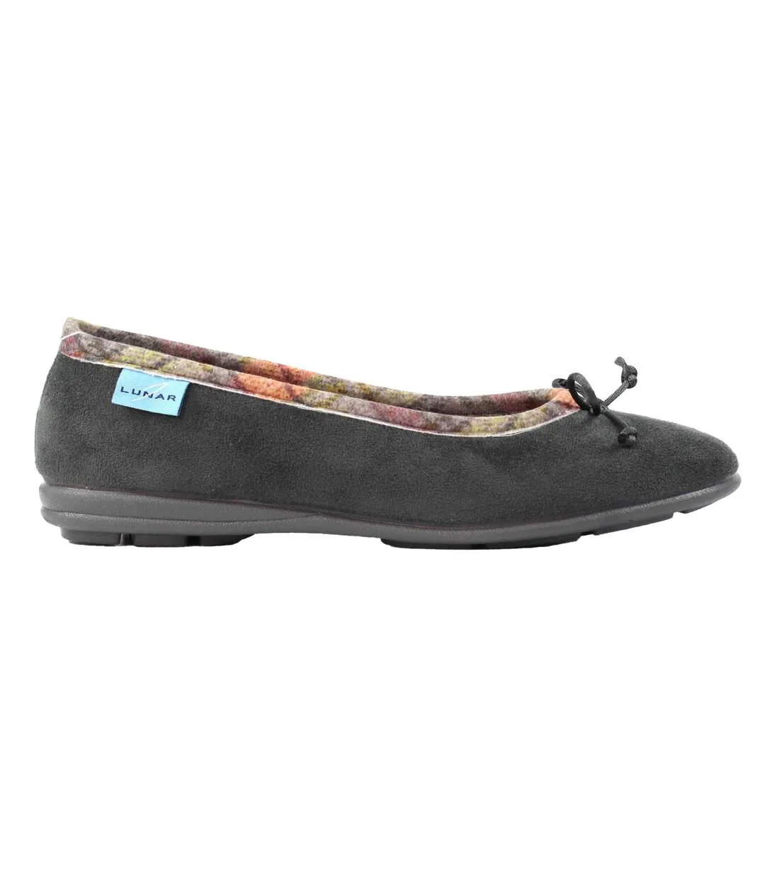 Chaussons Motif/style Nœud Femme Gris Lunar-4