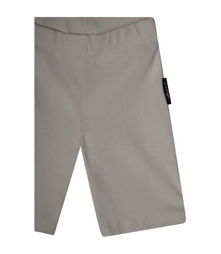 Short Motif/style Côtelé Femme Beige Hype