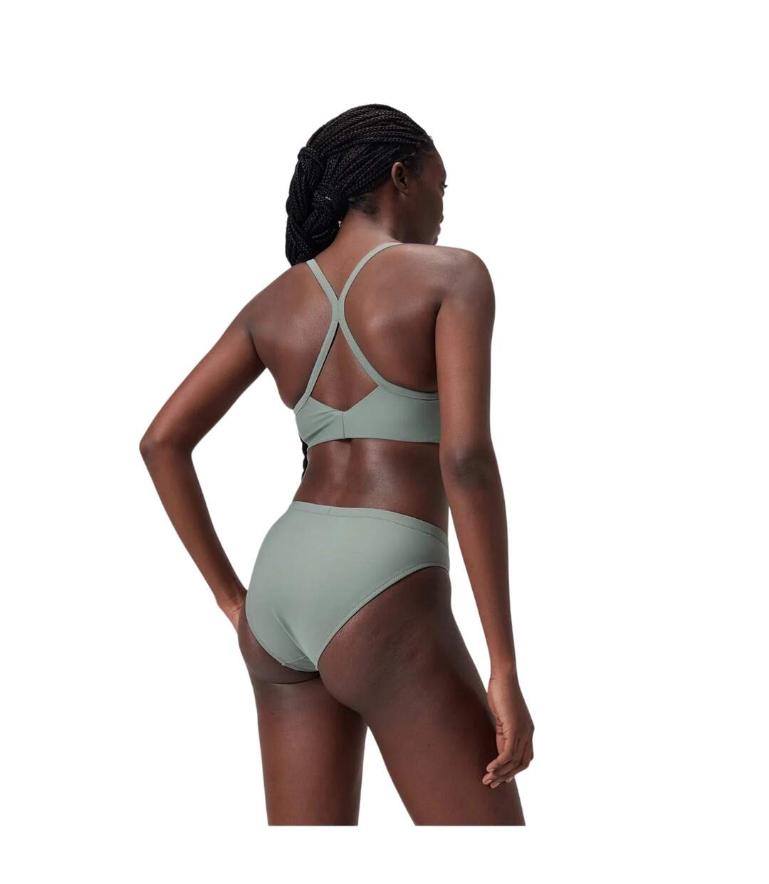 Bas De Maillot De Bain À Taille Haute Motif/style Logo Femme Vert Speedo-3