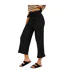 Womens/ladies Relaxed Wide Leg Trousers Black Brave Soul-2