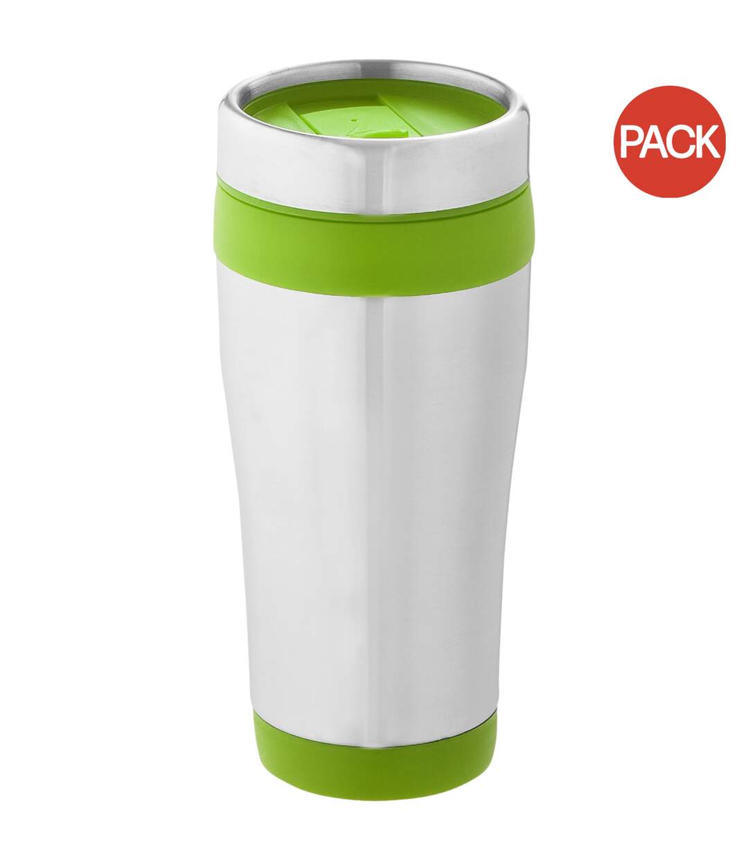 Pack of 2  Elwood insulated tumbler  17.6 x 8.3 cm silver/lime green Bullet