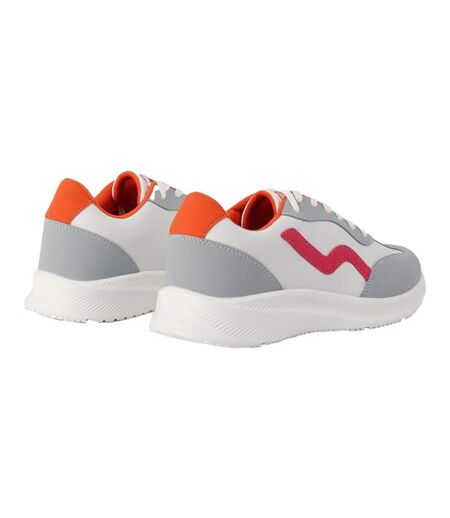 Baskets marine retro femme blanc / rose fluo Regatta