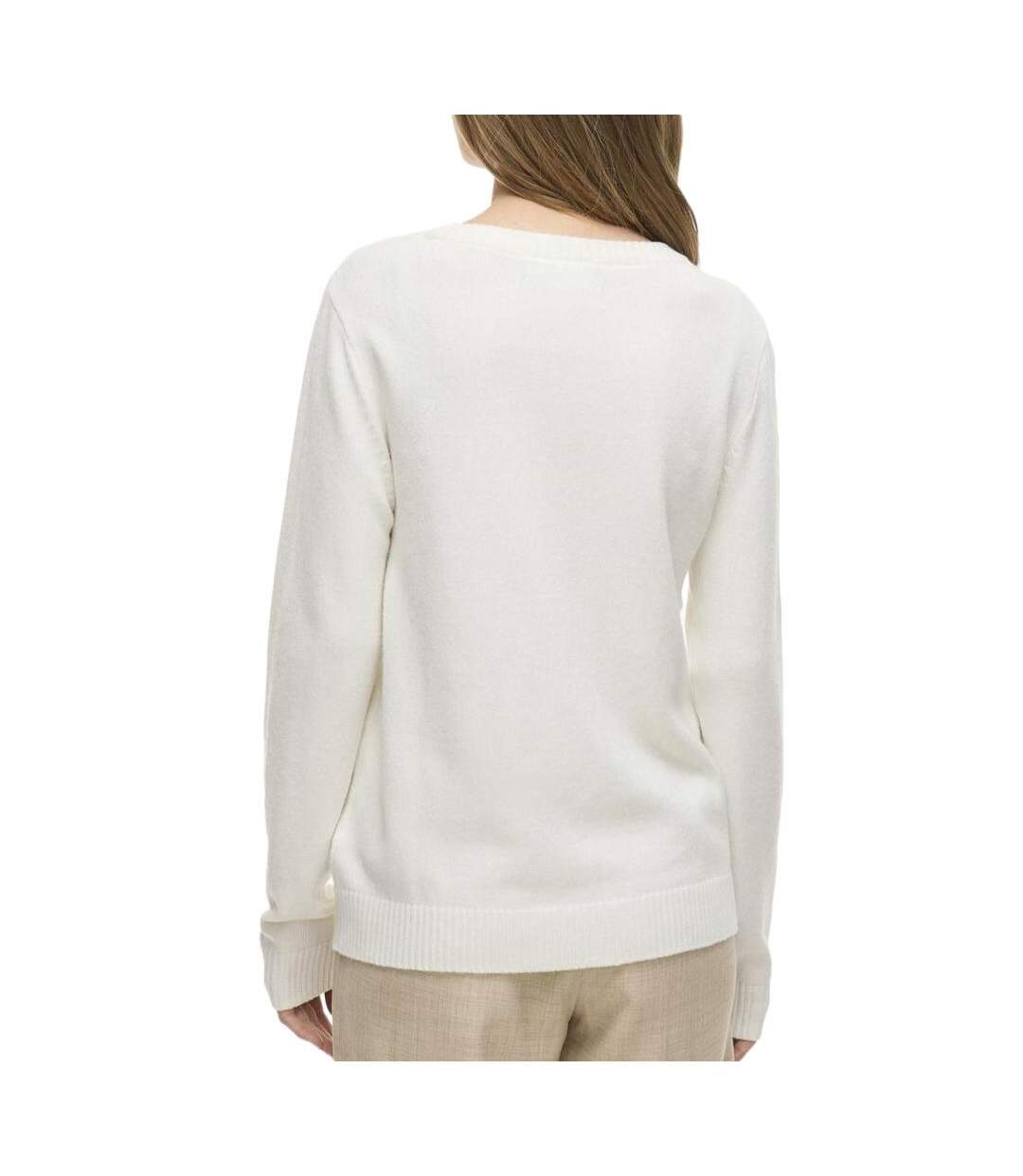 Pull blanc femme vila virils-2