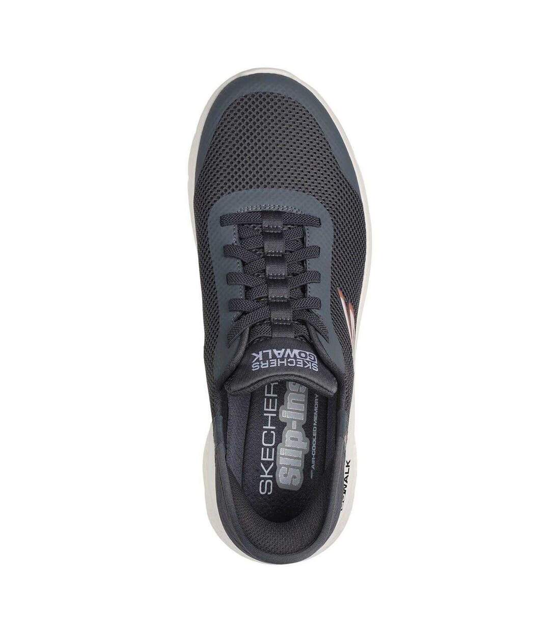 Baskets Go Walk Flex Hands Up Homme Gris Skechers-3
