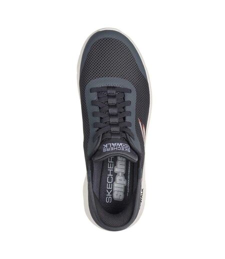 Baskets Go Walk Flex Hands Up Homme Gris Skechers