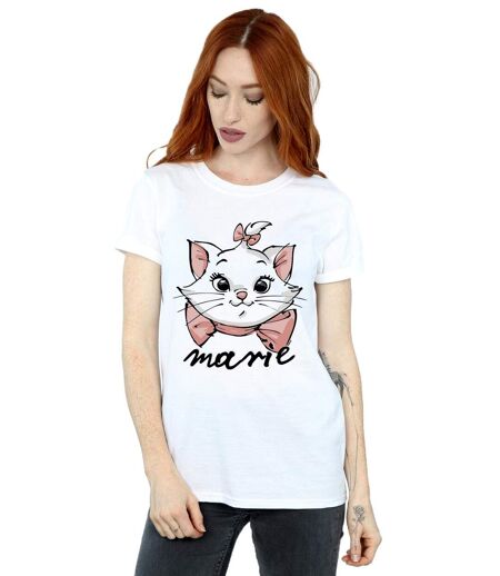 Disney - T-shirt THE ARISTOCATS MARIE SKETCH FACE - Femme (Blanc) - UTBI18188