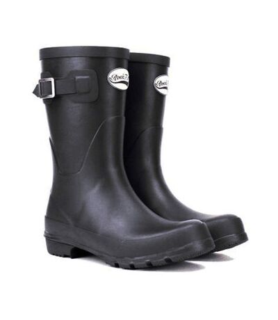 Womens/ladies short matt wellington black Rockfish