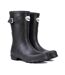 Womens/ladies short matt wellington black Rockfish-1