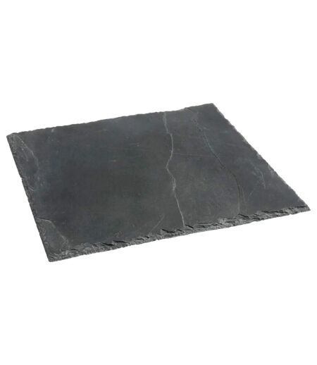 Lot de 6 Assiettes Carrées Ardoise 30cm Gris