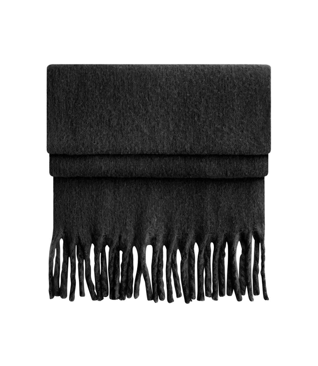 Écharpe Motif/style Duveteux Taille Unique Noir Beechfield-1