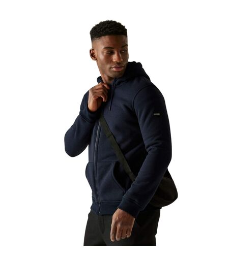 Mens Naddle Fleece Full Zip Hoodie Navy Black Regatta