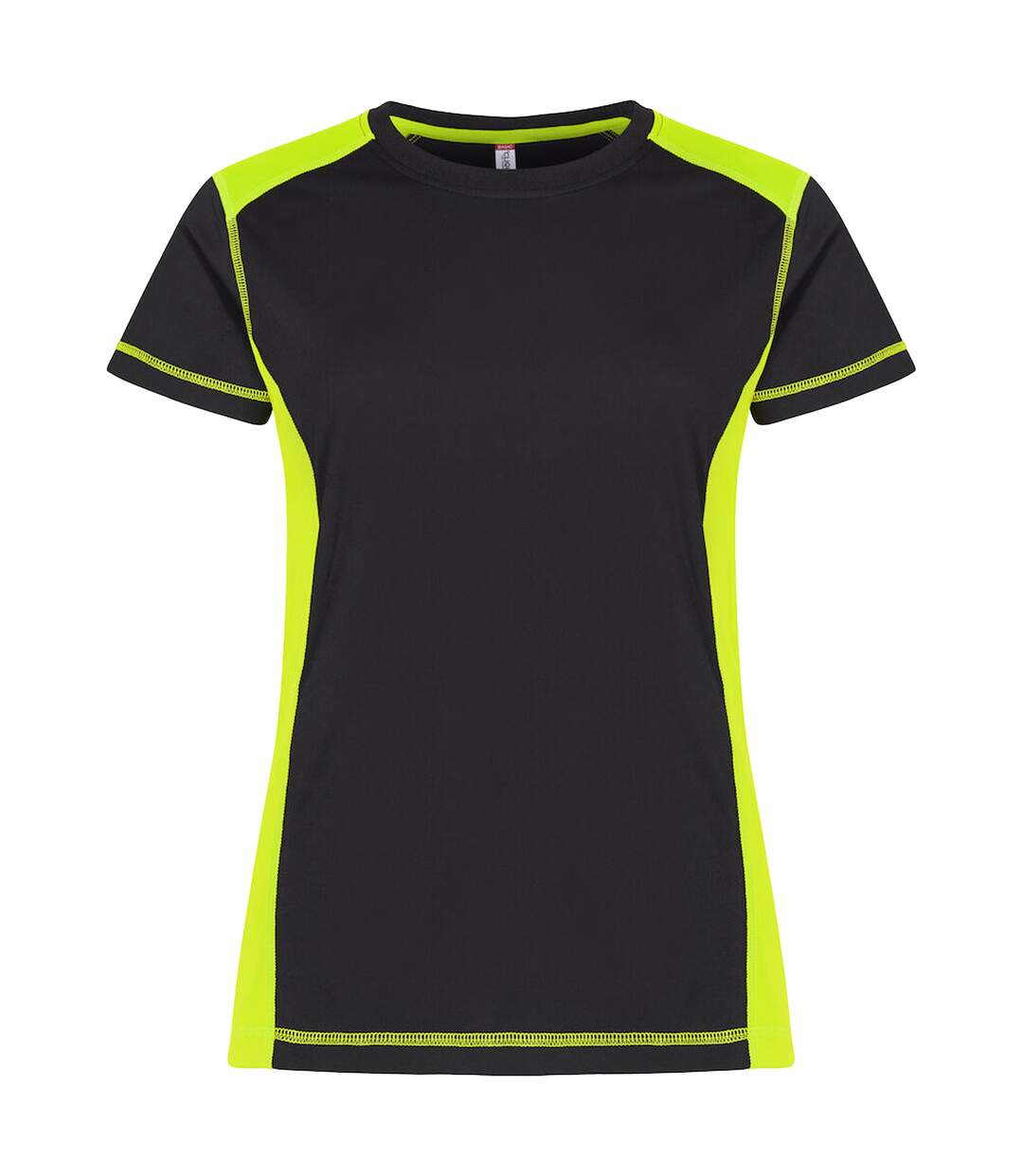 Womens/ladies Ambition T-shirt Visibility Yellow Clique-1