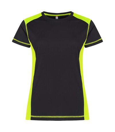 Womens/ladies Ambition T-shirt Visibility Yellow Clique
