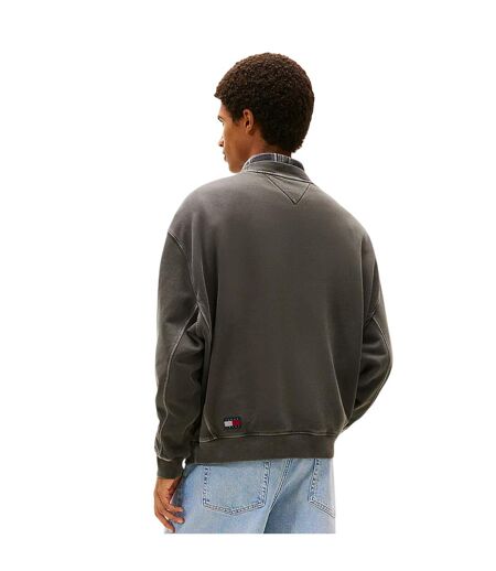 Sweat Motif/style Logo Brodé Homme Noir Délavé Tommy Jeans