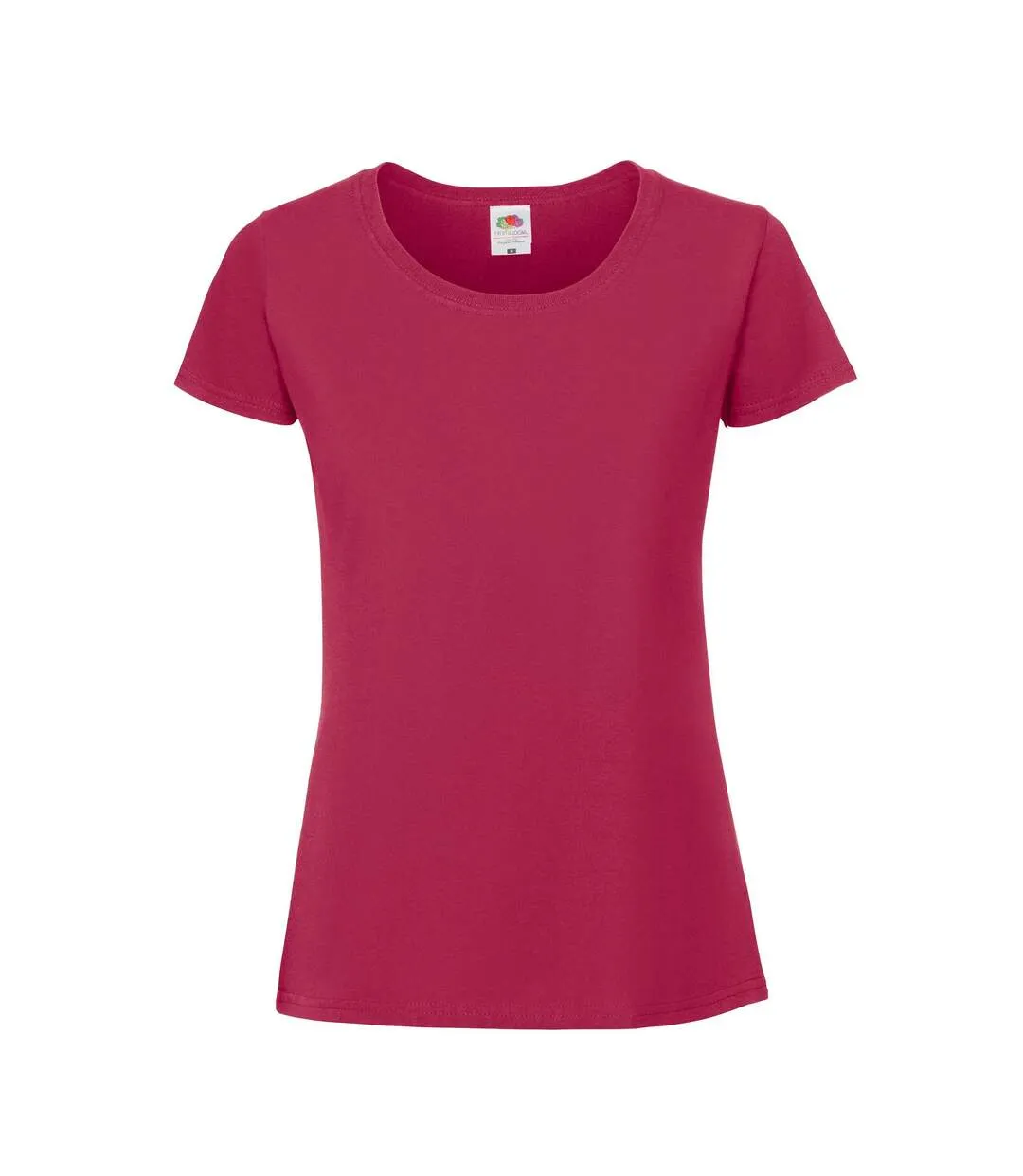 Womens/ladies Ringspun Premium T-shirt Cranberry Fruit Of The Loom-2