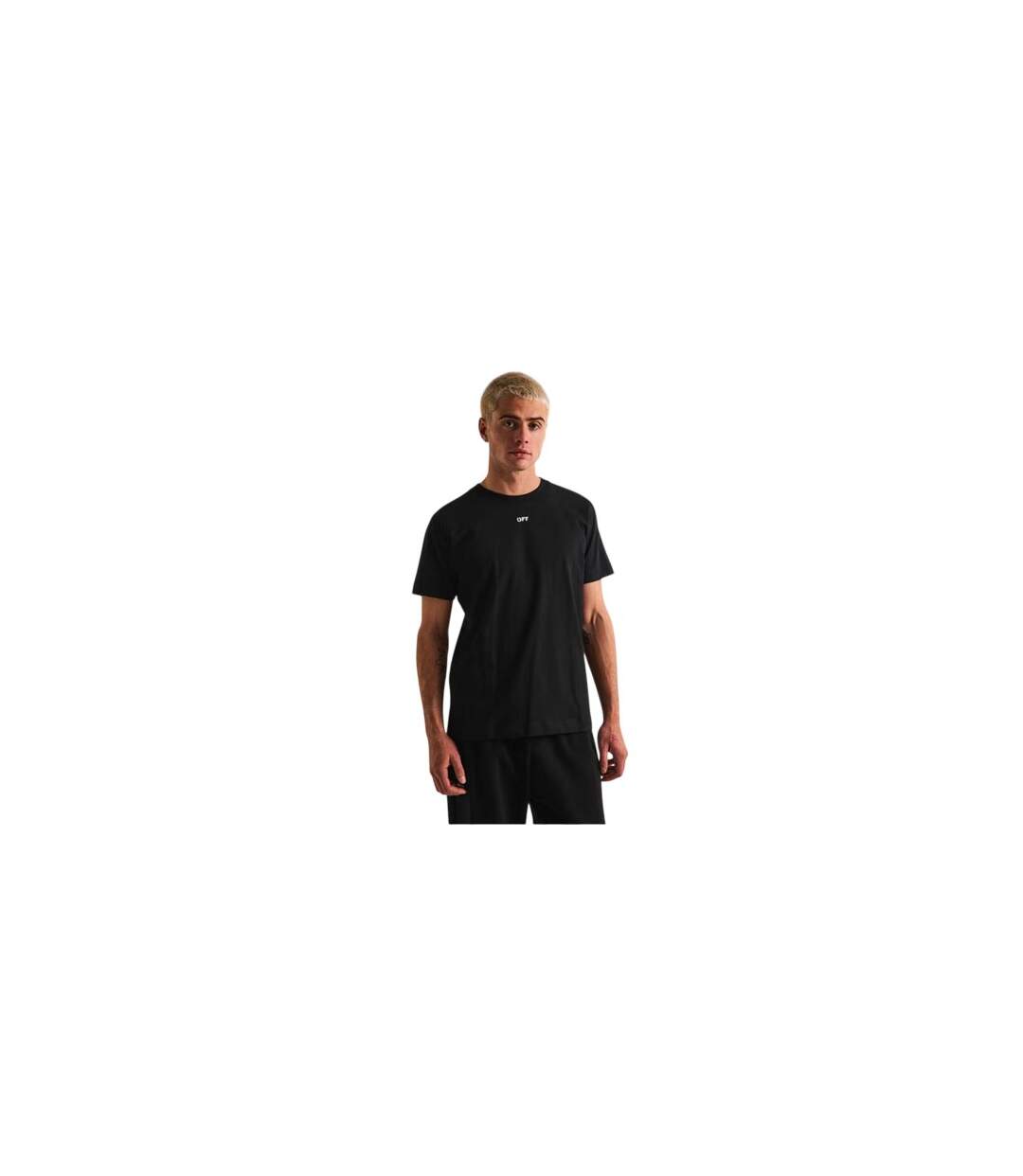 Mens Off Logo Short-sleeved T-shirt Black Off White-1