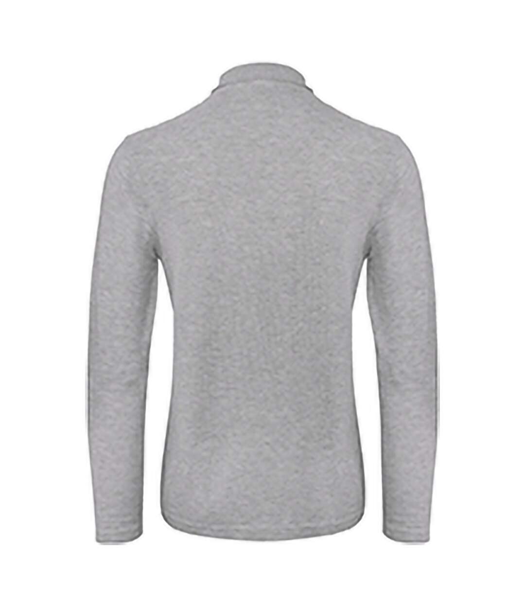 B&C ID.001 Mens Long Sleeve Polo (Taupe Gray)