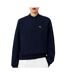Sweat marine femme lacoste relaxed fit fleece-1