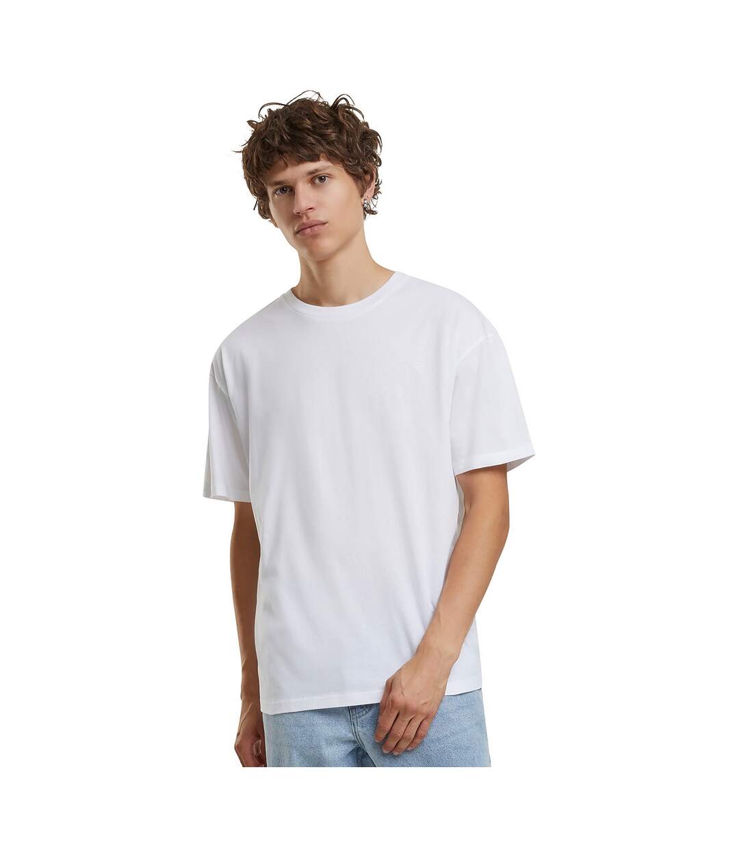 T-shirt Basic Homme Blanc Build Your Brand-4