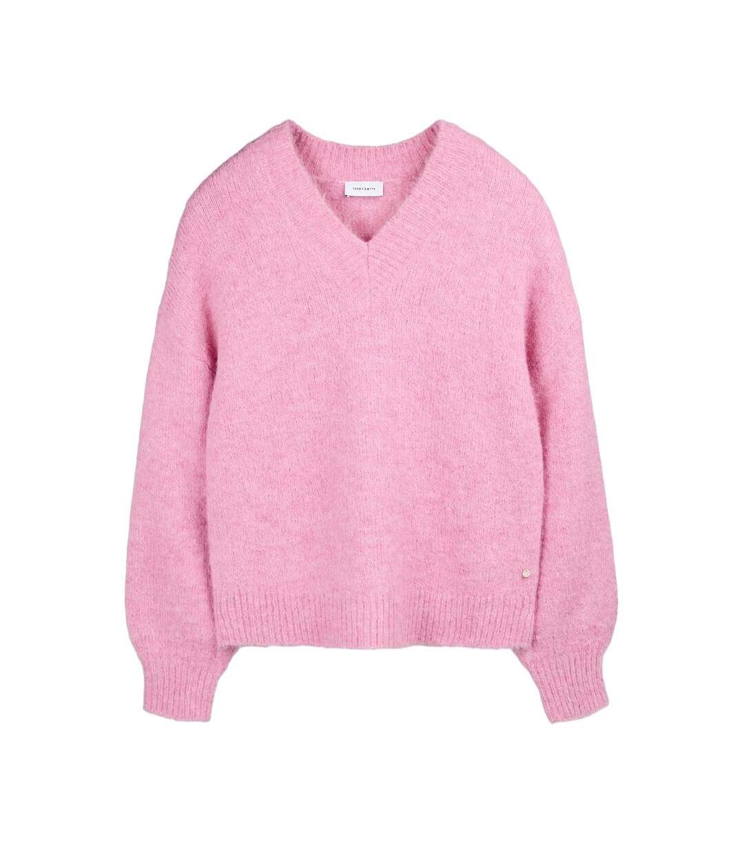 Pull rose femme teddy smith keith-1