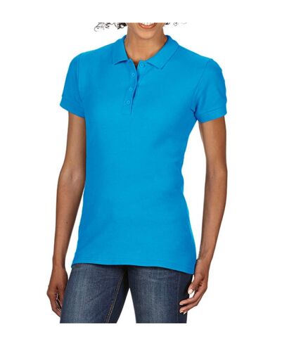 Polo femme bleu saphir Gildan