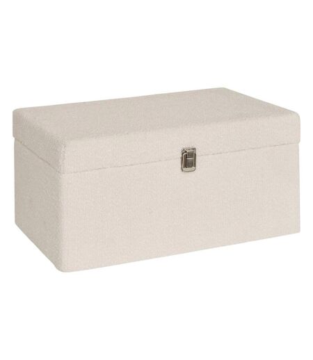 Lot de 3 Malles de Rangement Bouclette Carlie 54cm Blanc