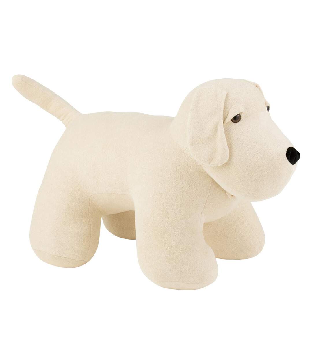 Cale-Porte Chien Bouclé 81cm Écru-1